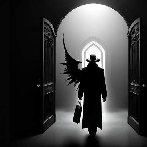 Eldritch Figure Vanishing in Gothic Darkness