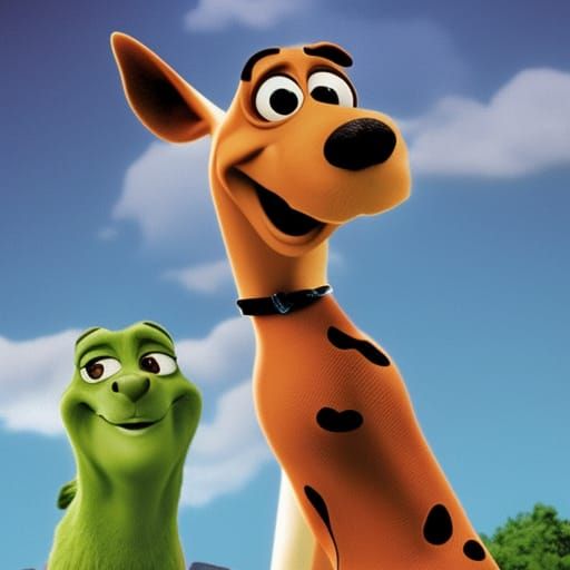 Scooby Doo 3D Render: Pixar Style