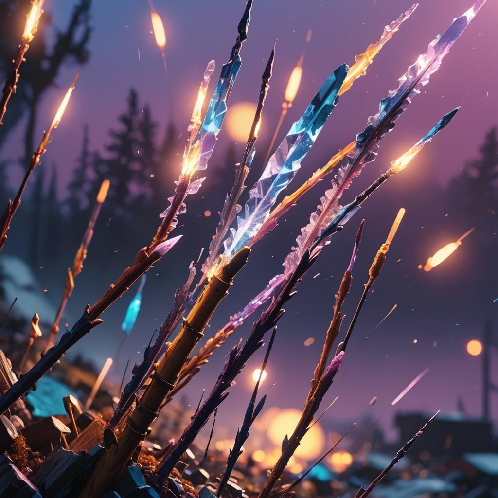 Crystalline Drumstick: A Matte Painting in Fantasy Style