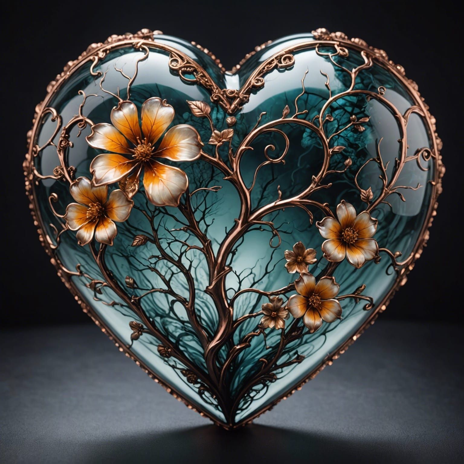 Steampunk Romance: Glass Heart with Copper Veins