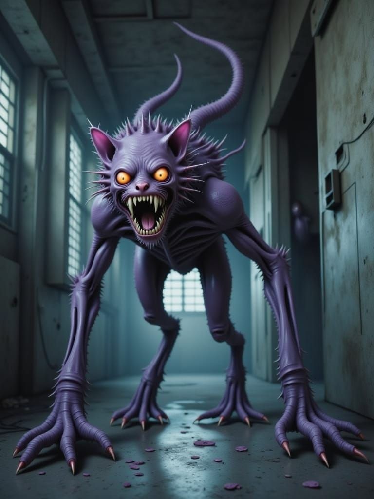 Eldritch Purple Abomination in Dark Fantasy Style