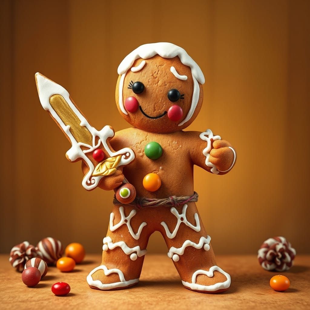 Whimsical Gingerbread Knight