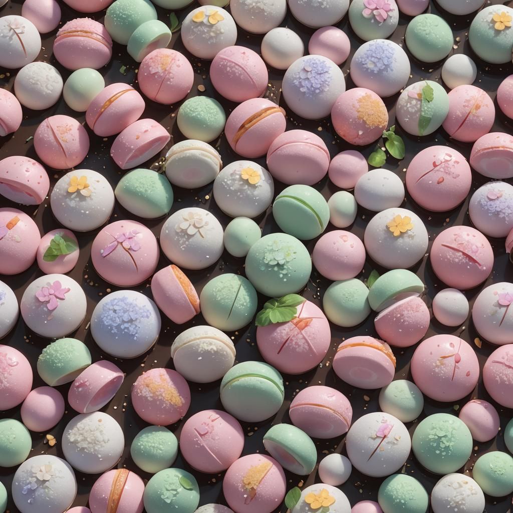 Detailed 3D Anime Art of Mochi in 8K