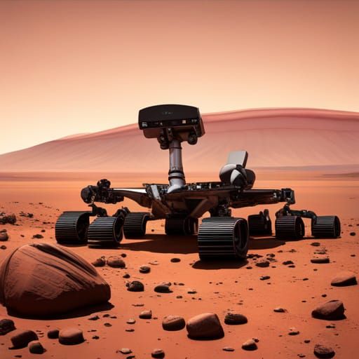 Mars Rover Opportunity at Olympus Mons: Detailed Matte Paint...