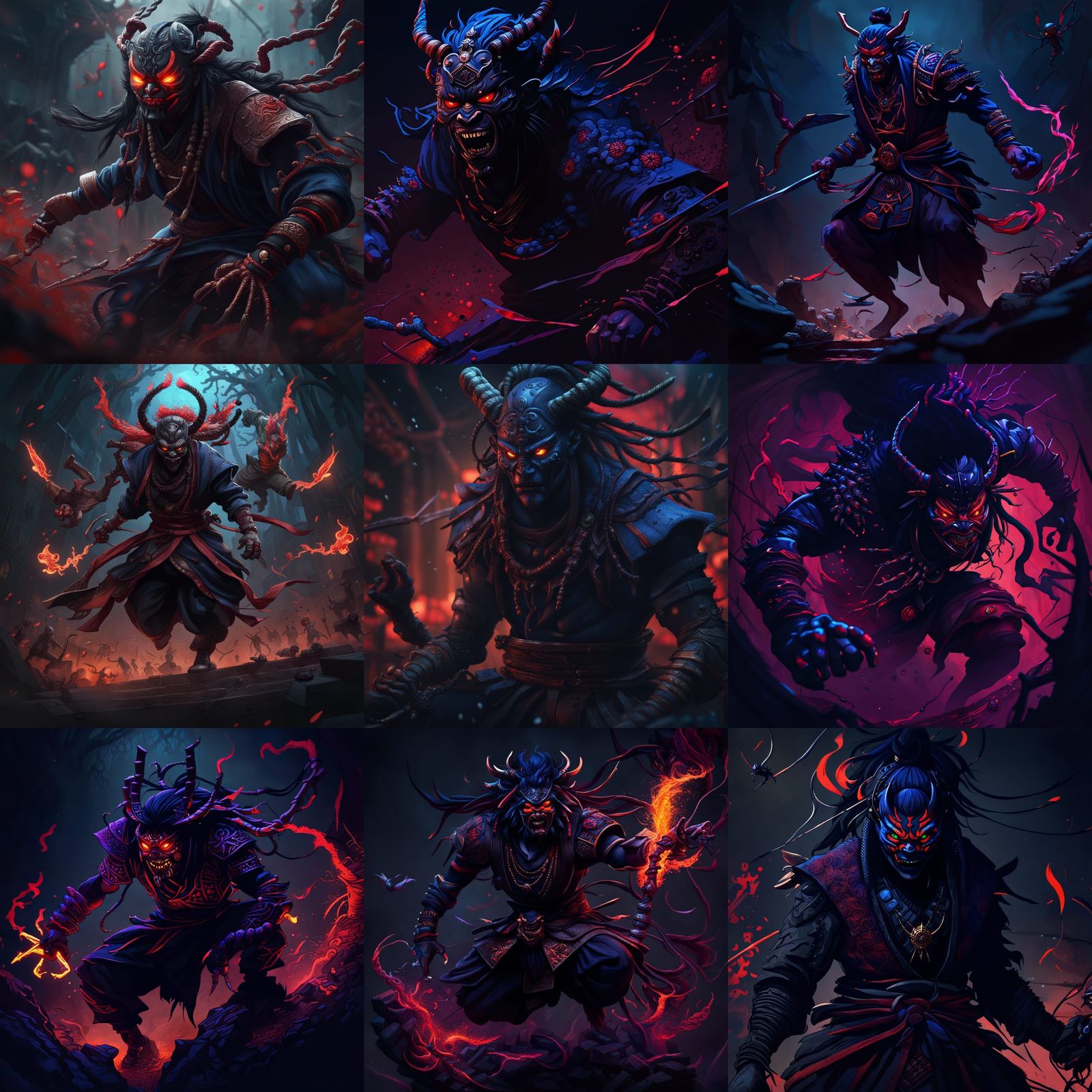 Oni of Power and Tenacity: Detailed Matte Painting