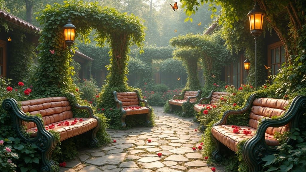 Fairytale Garden with Living Plant Furniture