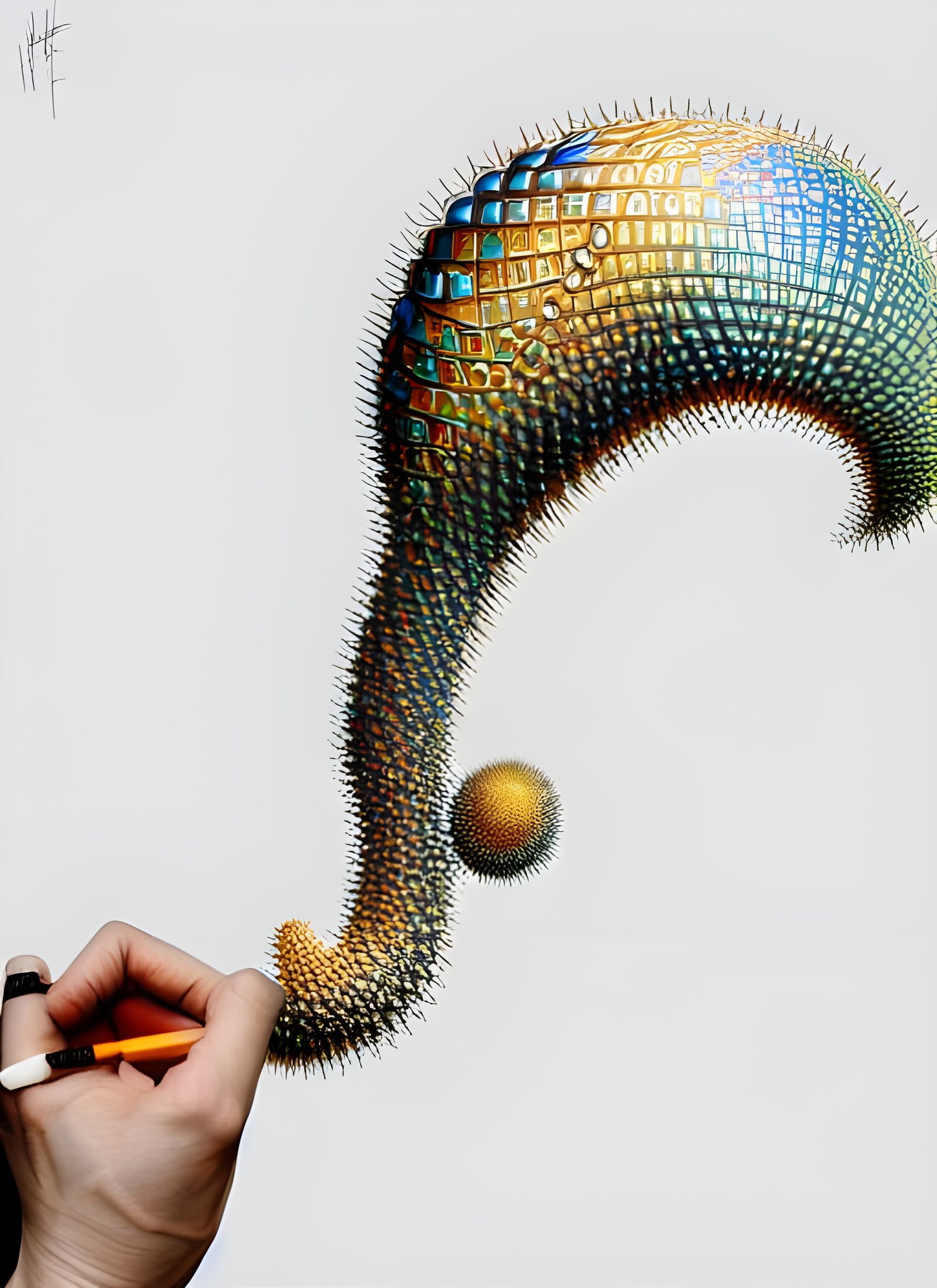 Geometric Abstract: Intricate Polychromatic Mandelbulb Art