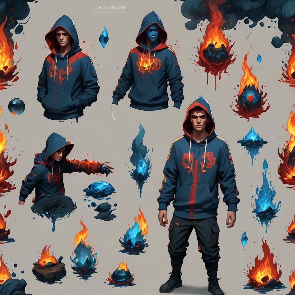 Danish: Fire and Water Character Design