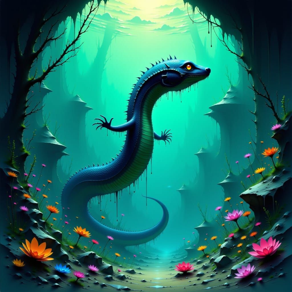 Cadborosaurus Emerges from Ocean Depths