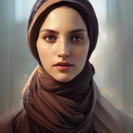 Orthodox Jewish Woman Portrait in Hyperdetailed Style