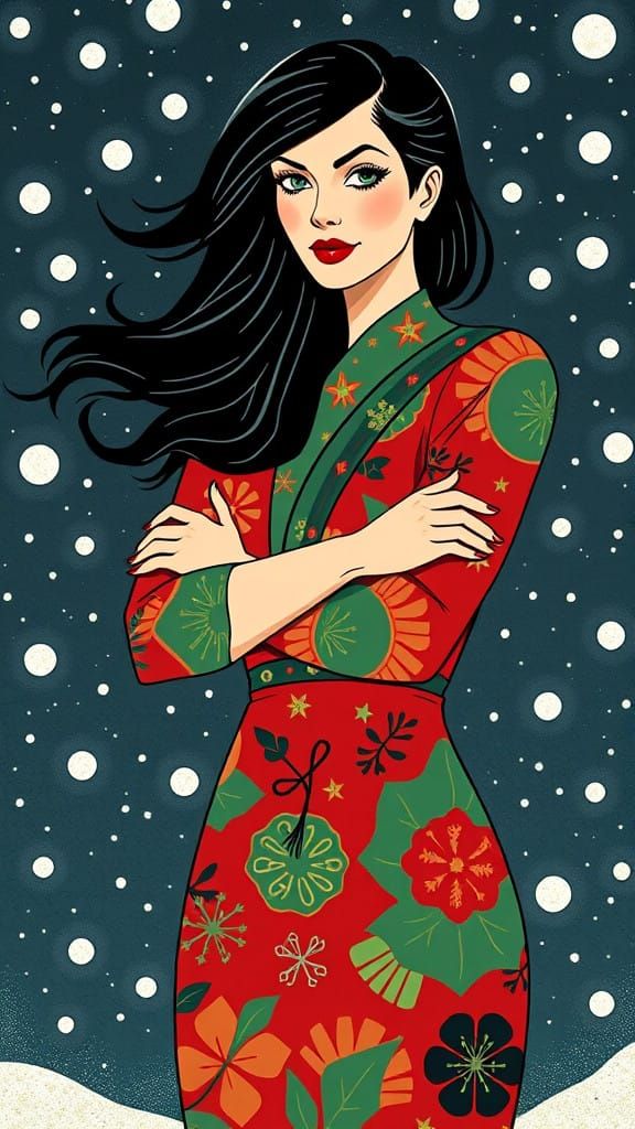 Bold Geometric Goddess of Winter