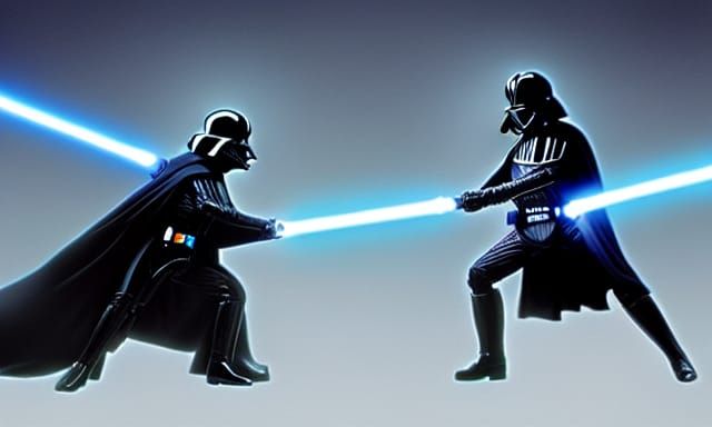 Epic Lightsaber Duel: A Cinematic Digital Painting