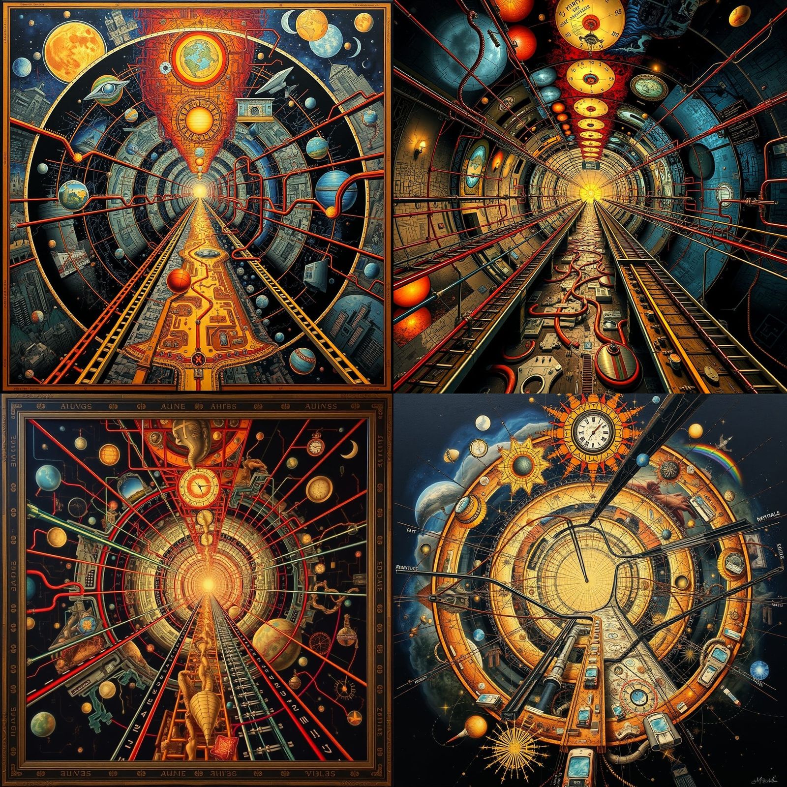 Escher Dali Subway Network: Multidimensional Vision