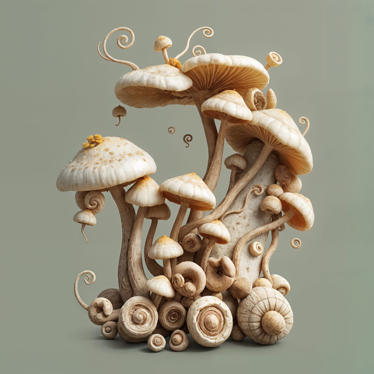 Simple AI Image of a Wormmush