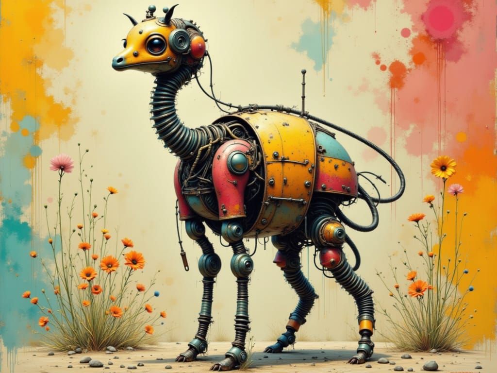 Bio-Mechanical Giraffe Concept Art
