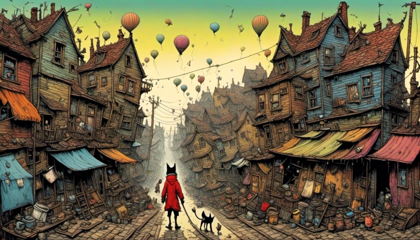 Slum Masterpiece in 2000s Digital Art Style