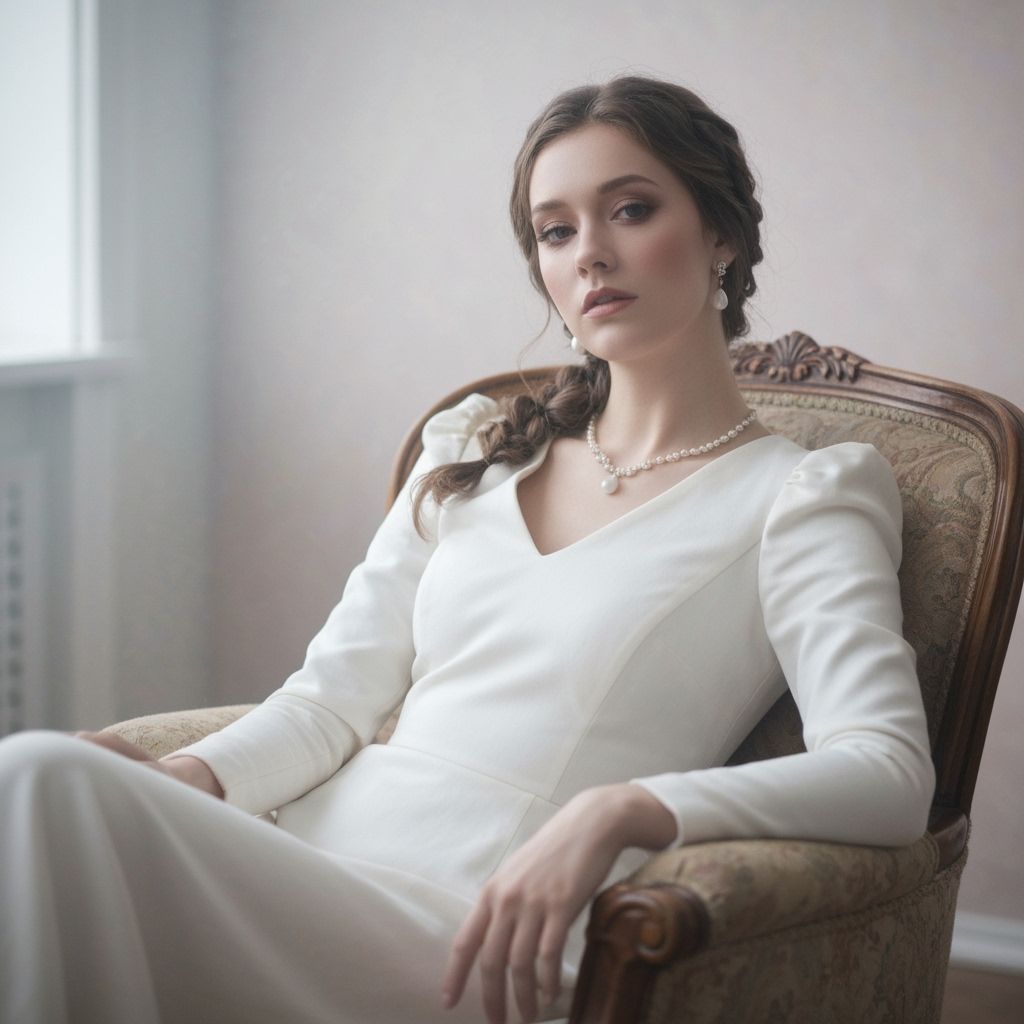 Elegant Woman in K-Pop Style Impasto Painting