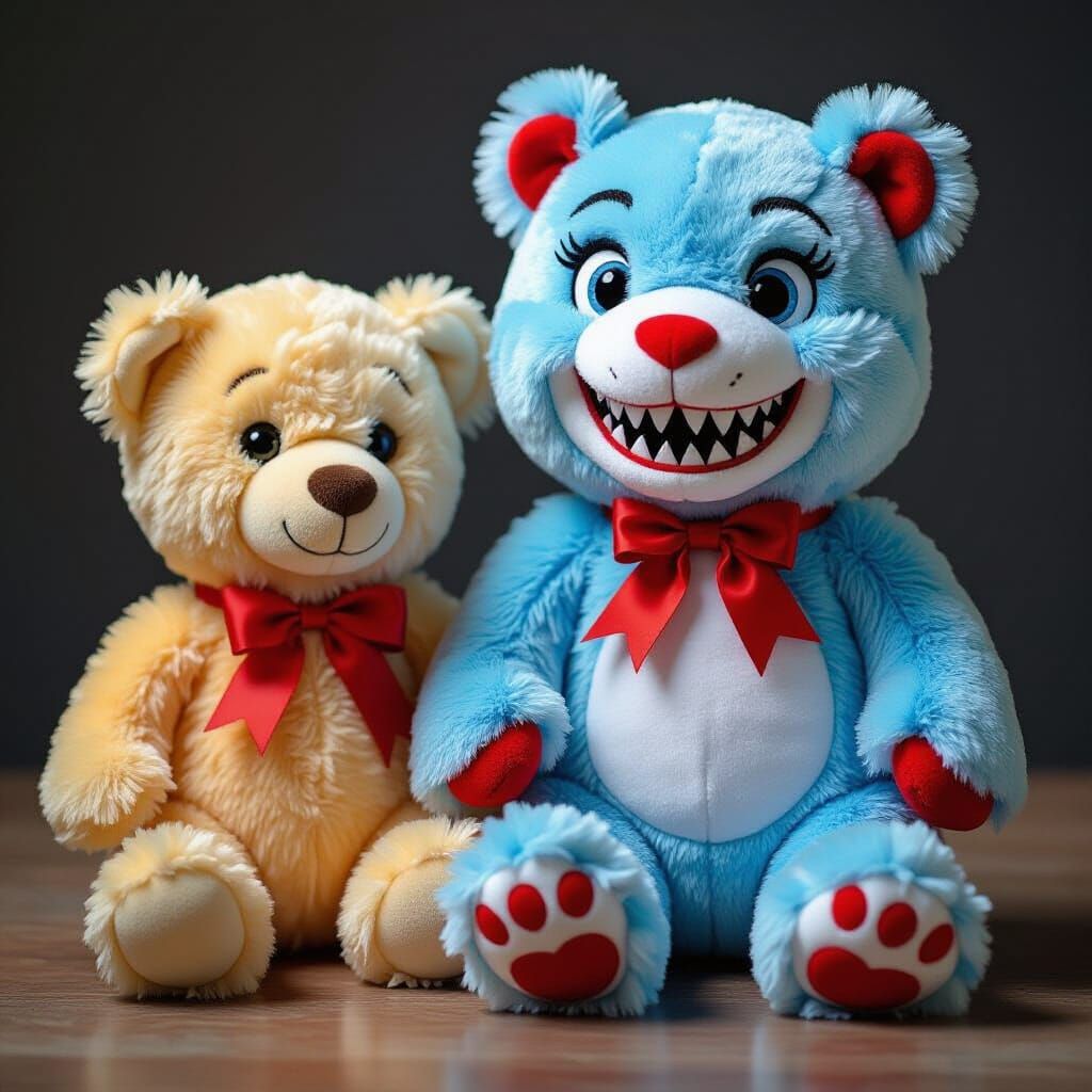 Creepy Stuffed Animals Lurking in Shadows