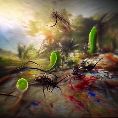 Abstract Organic Pattern with Interconnected Shapes