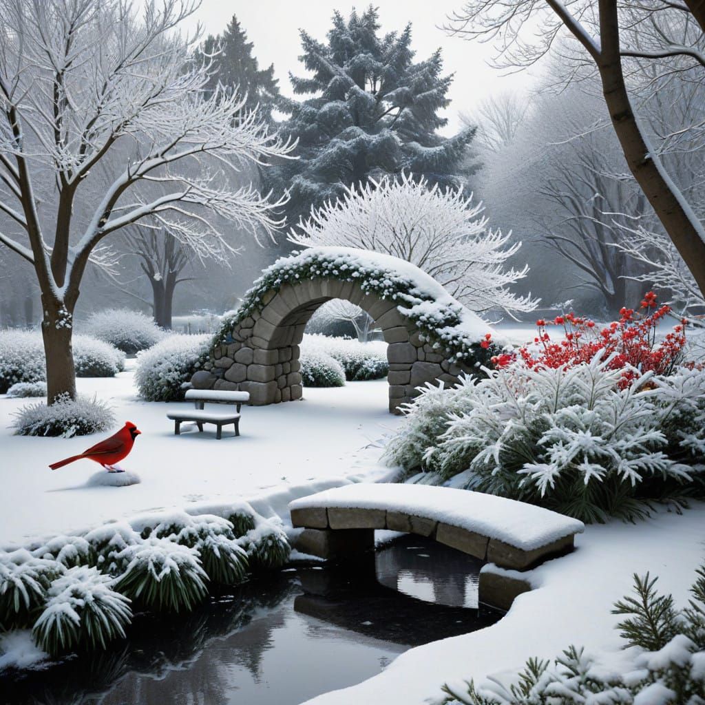 Winter Garden Transformed in Monochrome Elegance