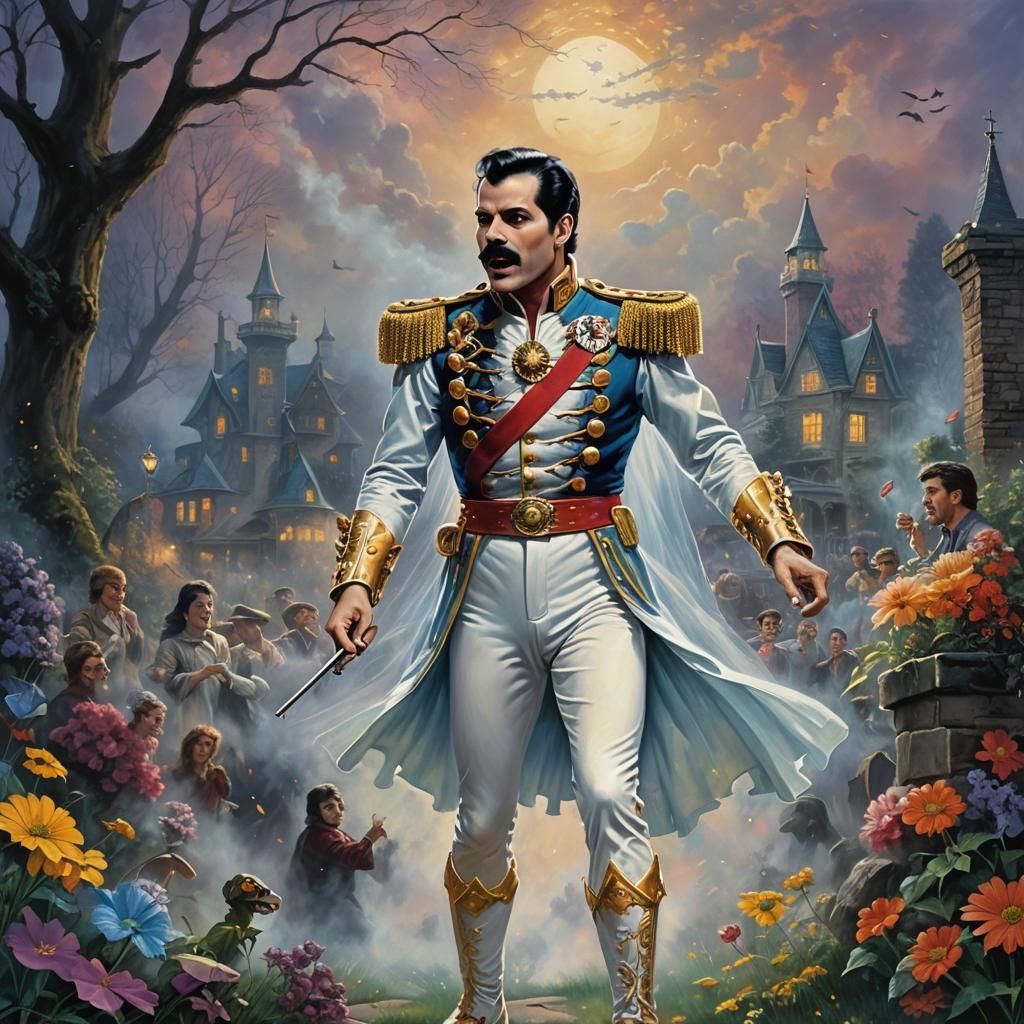 Freddie Mercury Sings a Haunted Pop Art Song