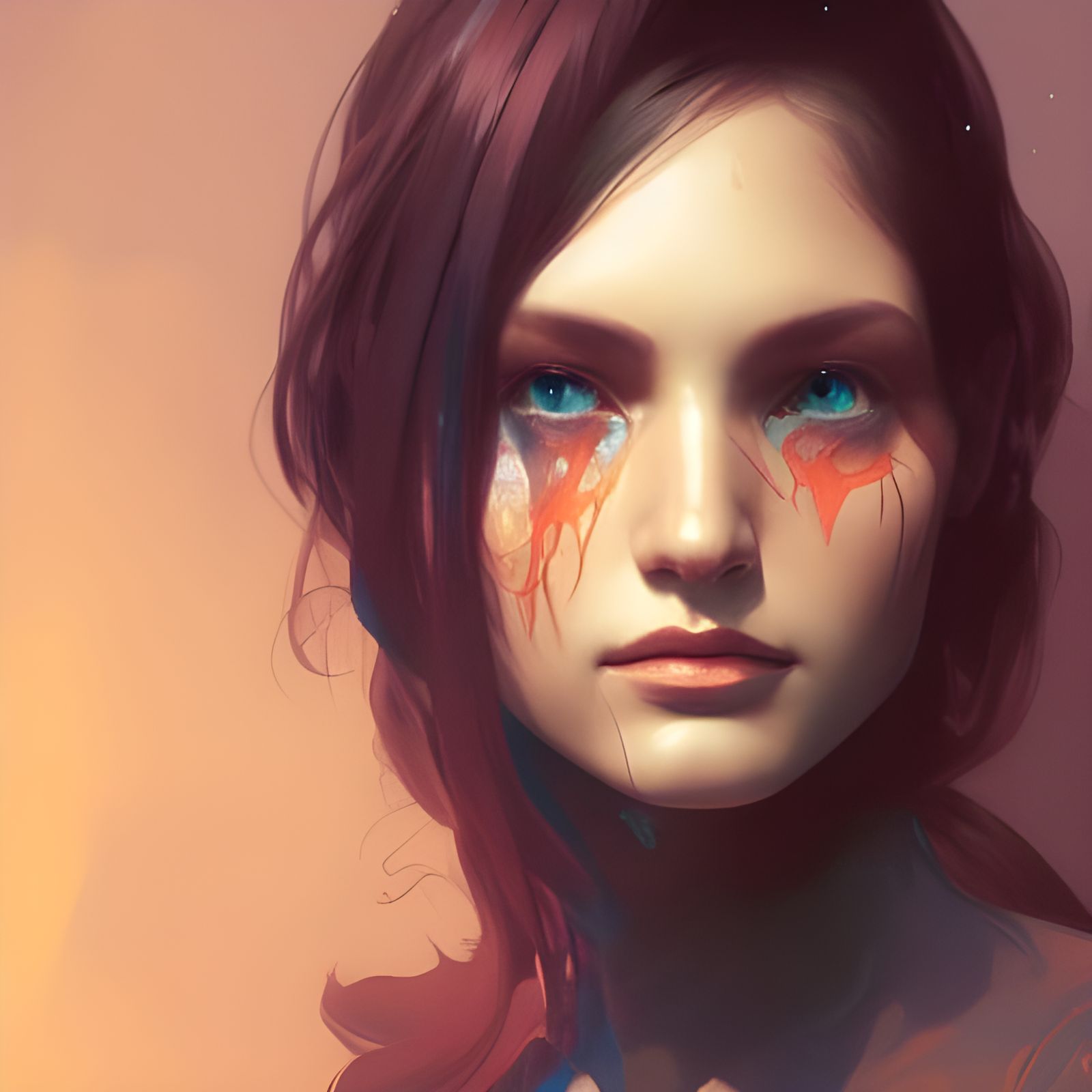 Intricate Portrait with Dynamic Lighting, Trending Art