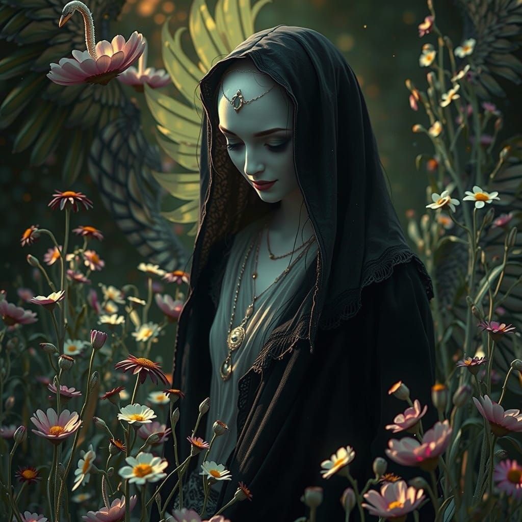 Angel of Wonder in Vibrant Aurora