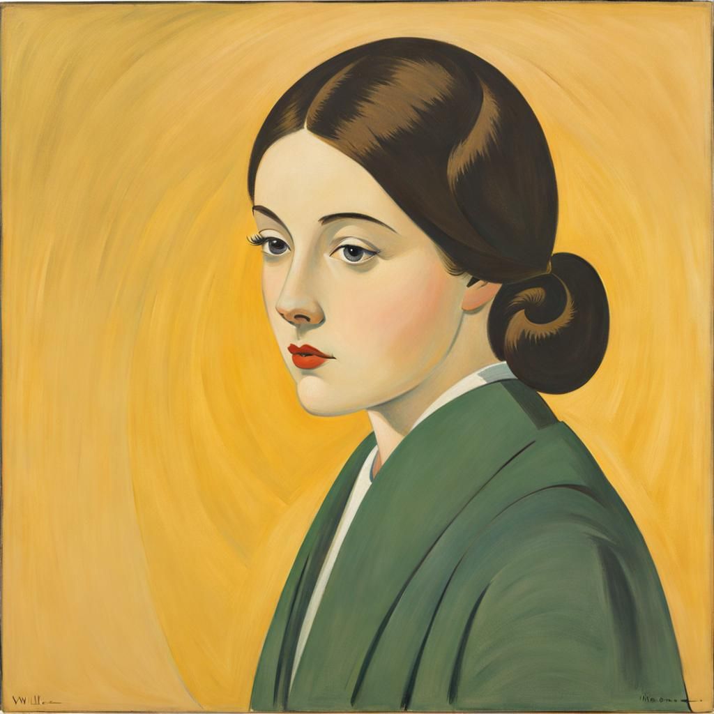 Portrait of a Girl in Vintage Style