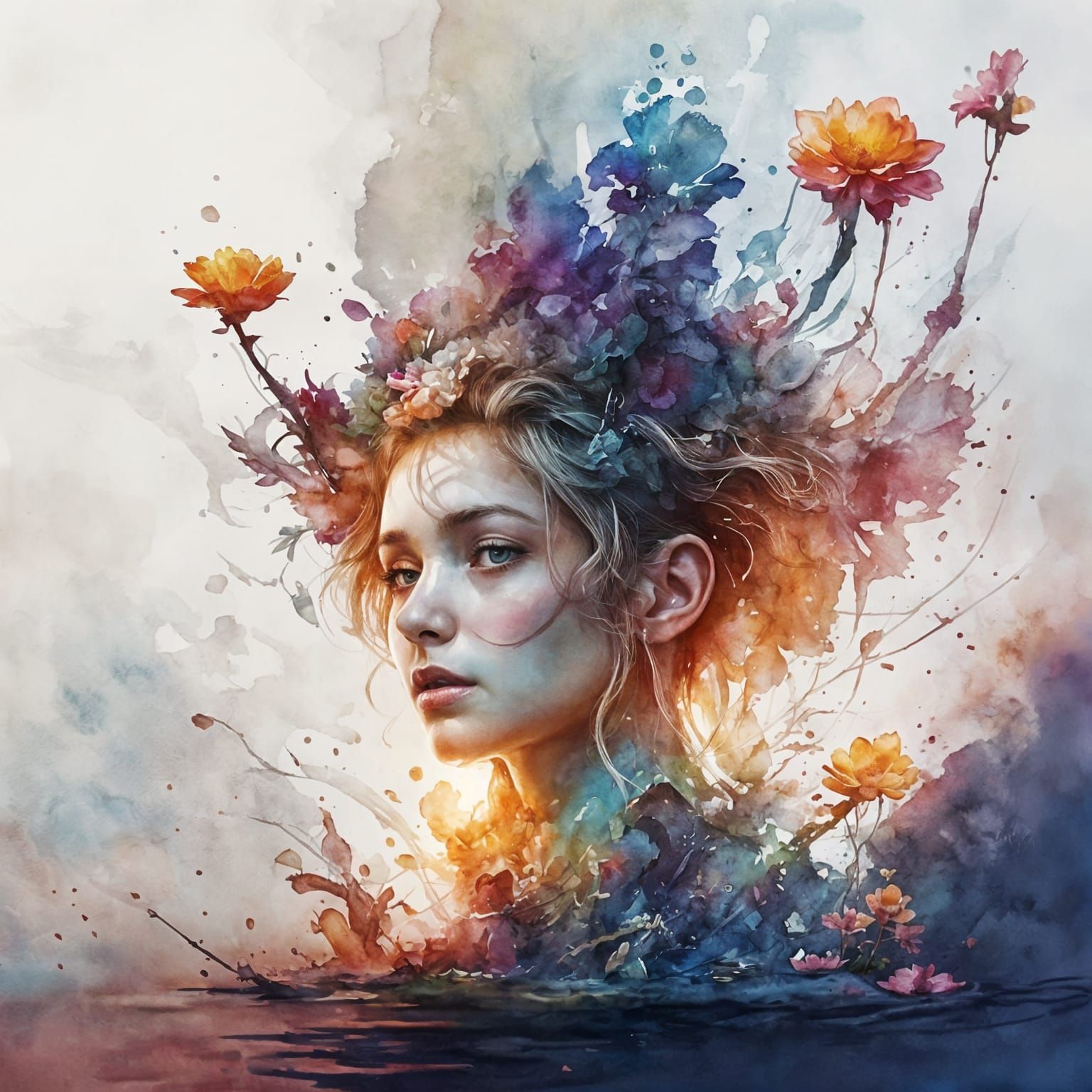 Hauntingly Beautiful Watercolor Blooms