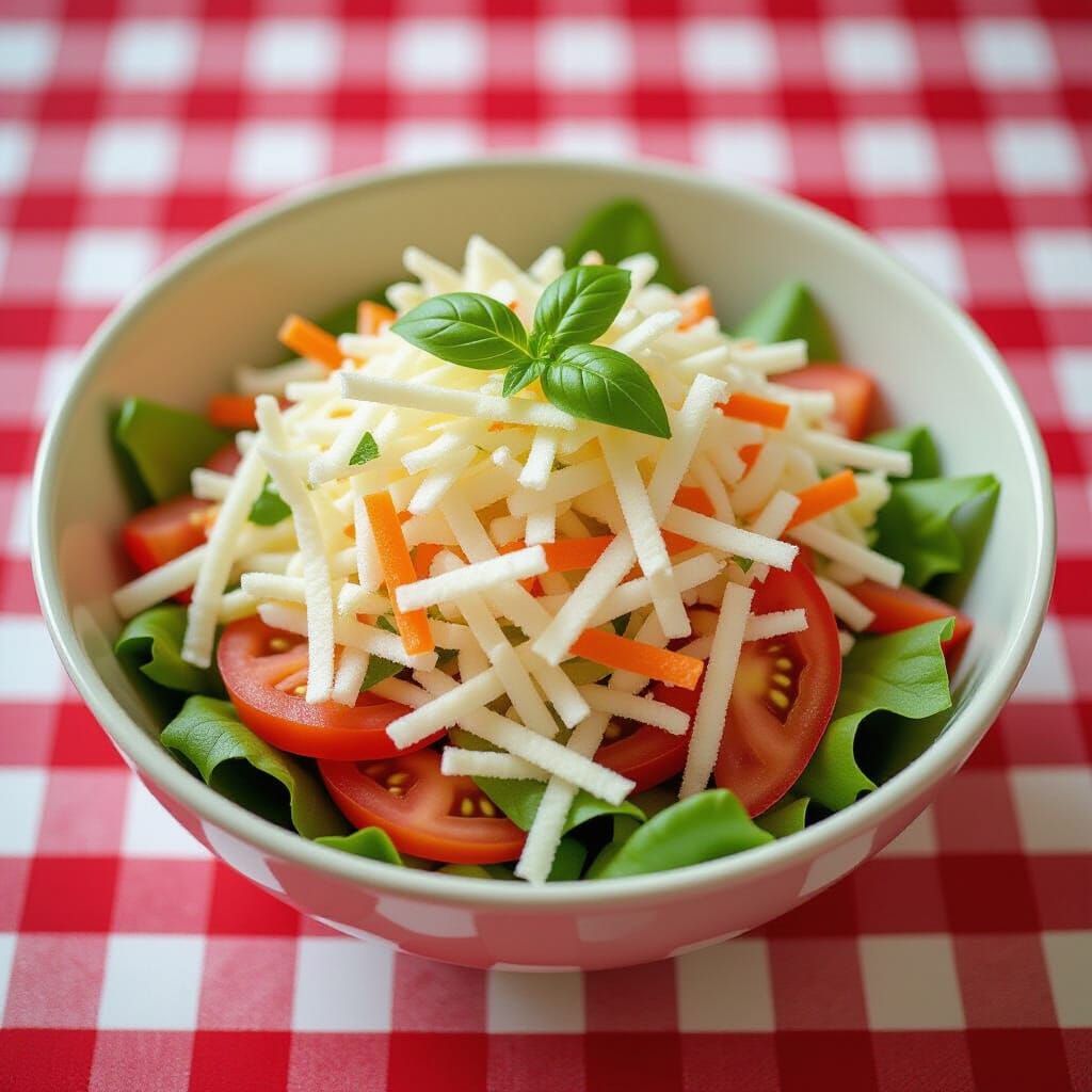 Surreal Salad Made of Shredded Paper