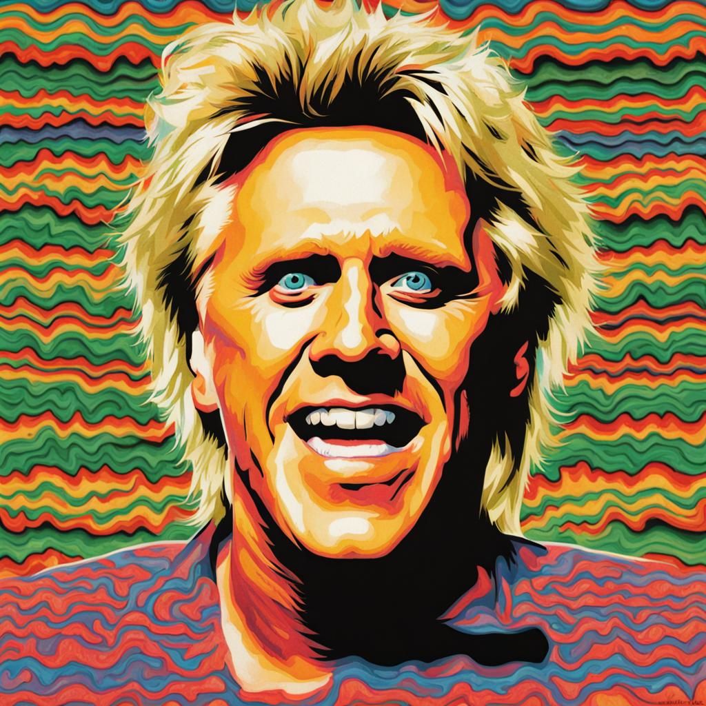 Gary Busey Psychedelic Blotter Art