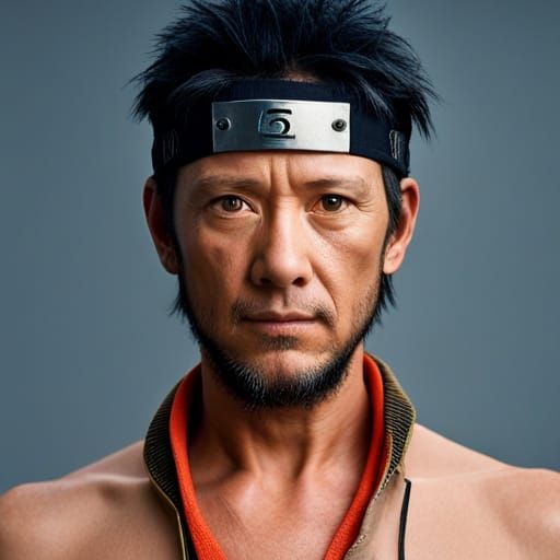 Naruto Close-Up Portrait in Professional Photography Style