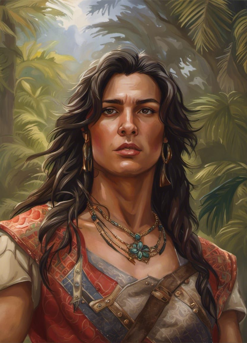 Ranchero Portrait in Post-Impressionist Style