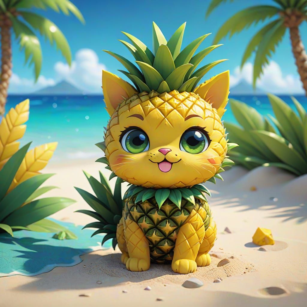 pineapple cat