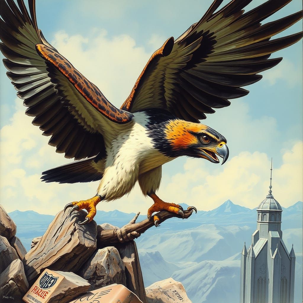 Hawk Captures Mouse in Dynamic Flight