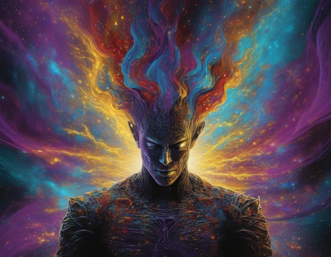 Nebula Mohawk: Surreal Human Portrait