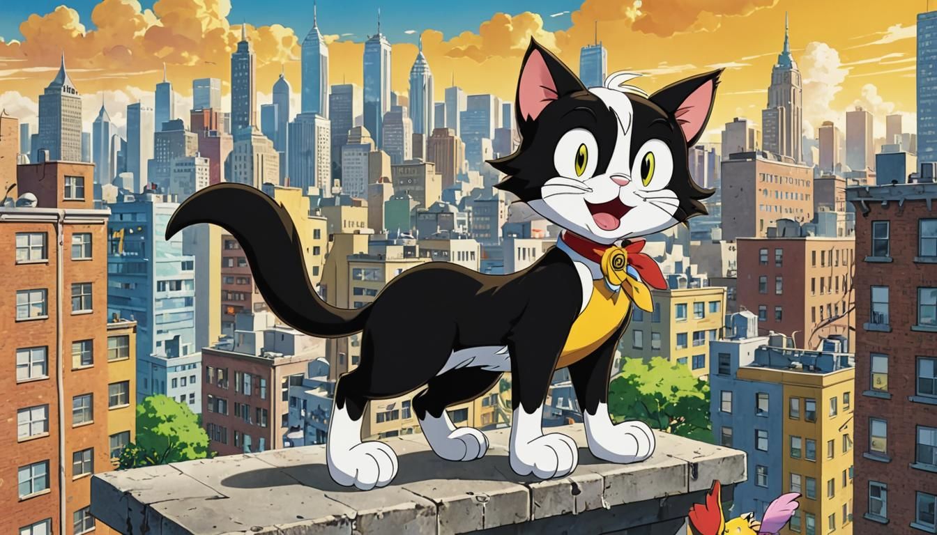 Sylvester and Tweety: Anime-Style City Chase