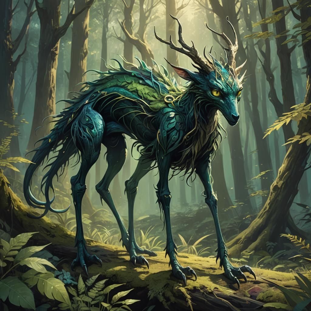 Fantastical Forest Creature Concept Art
