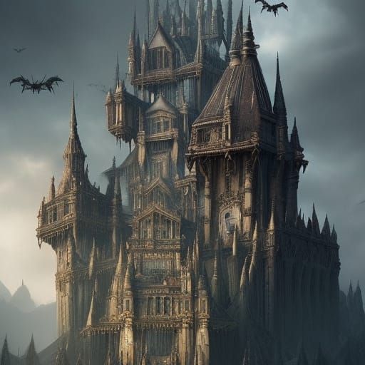Epic Gothic Castle Digital Matte Painting