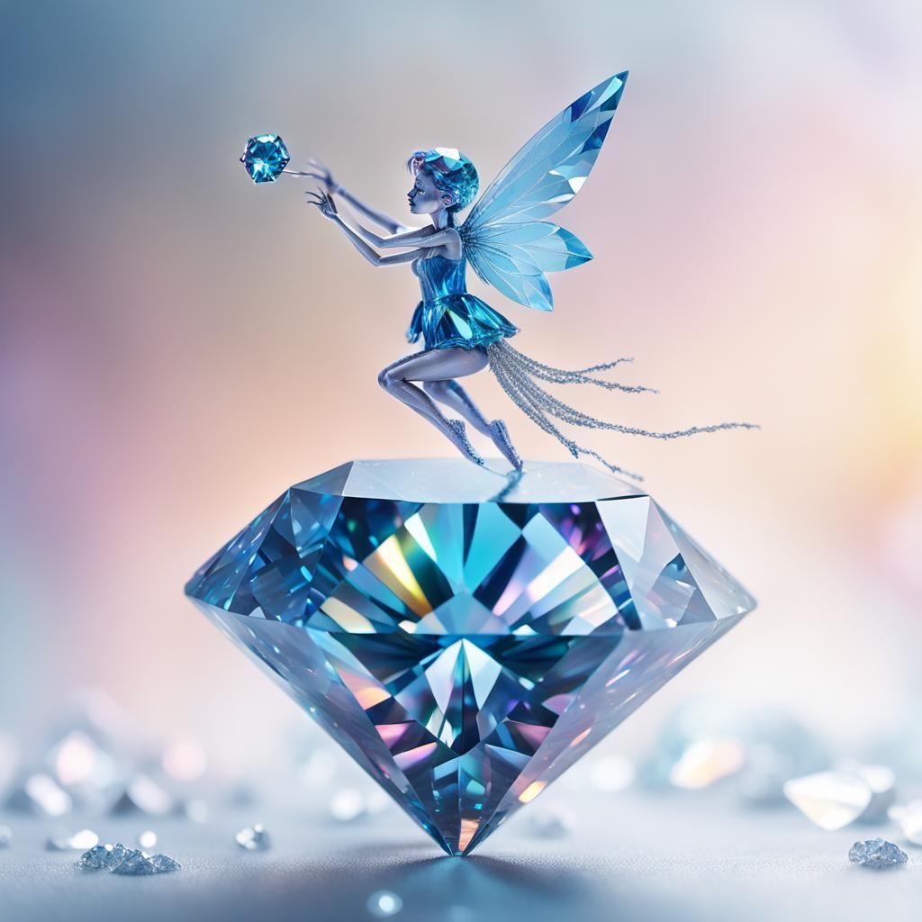 Diamond Fairy in Surreal Macro Photography