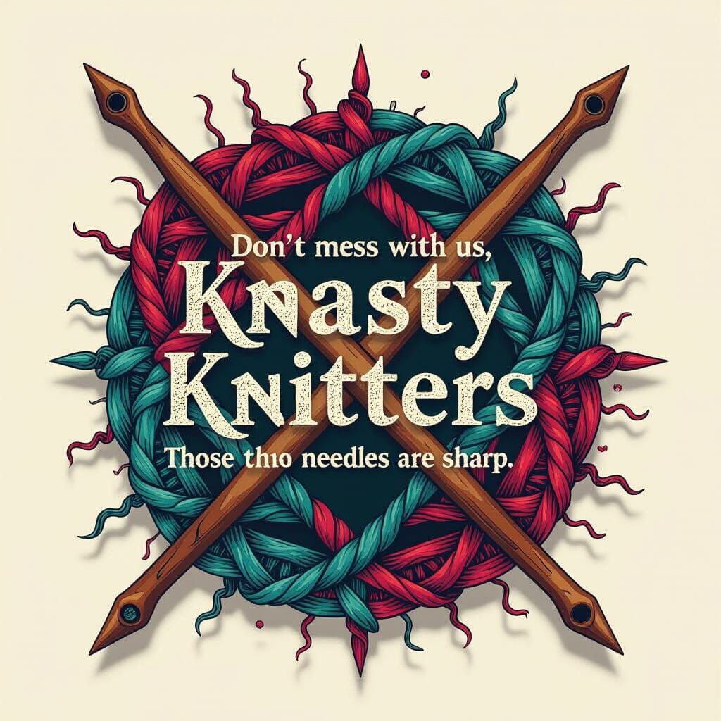 Knasty Knitters Prison Gang T-Shirt Design