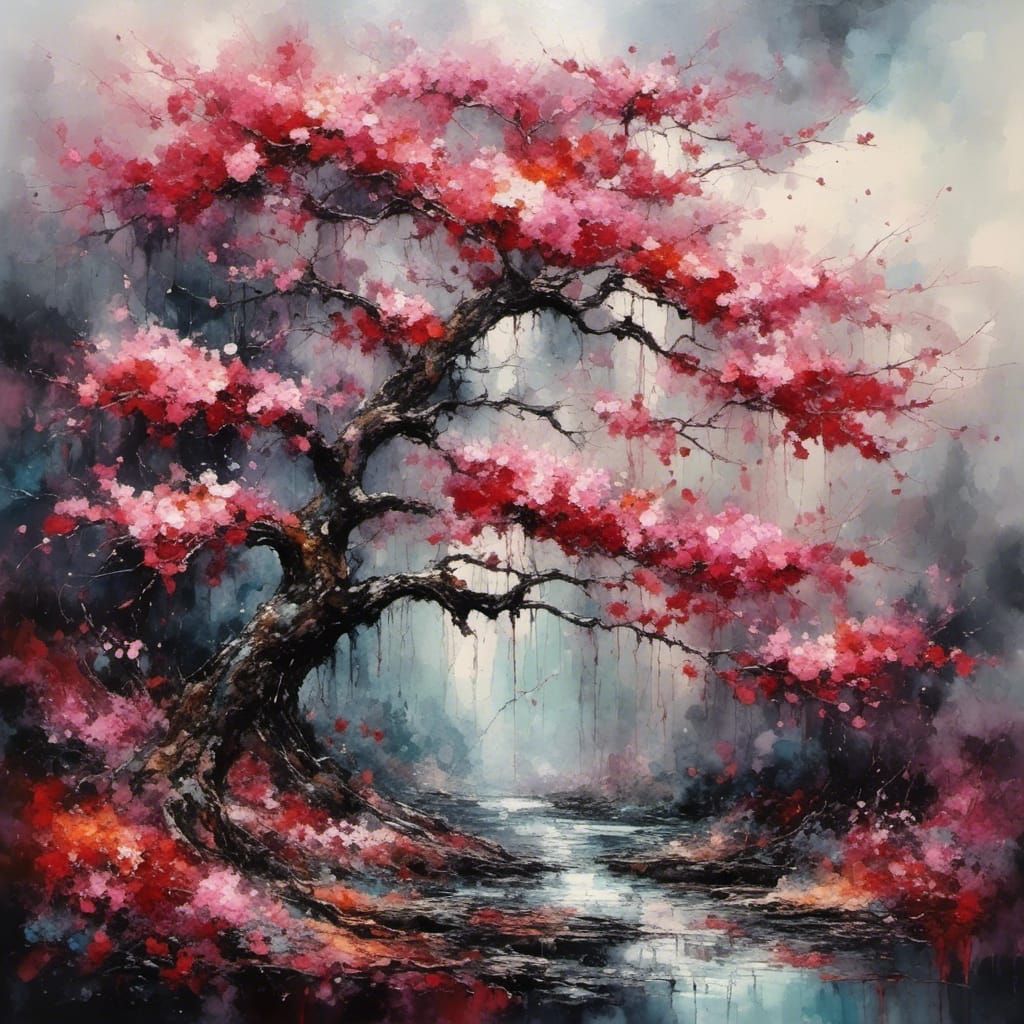 Epic Stylized Tree Rendered with Lora Models