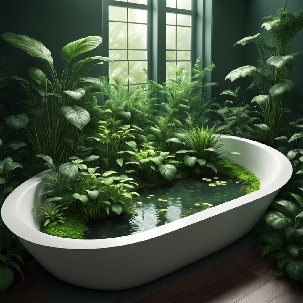 Ecosystem Bathtub Concept Art in 8K