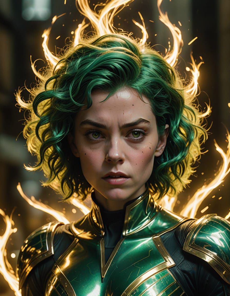 Polaris, Mistress of Magnetism, in Comic Book Style