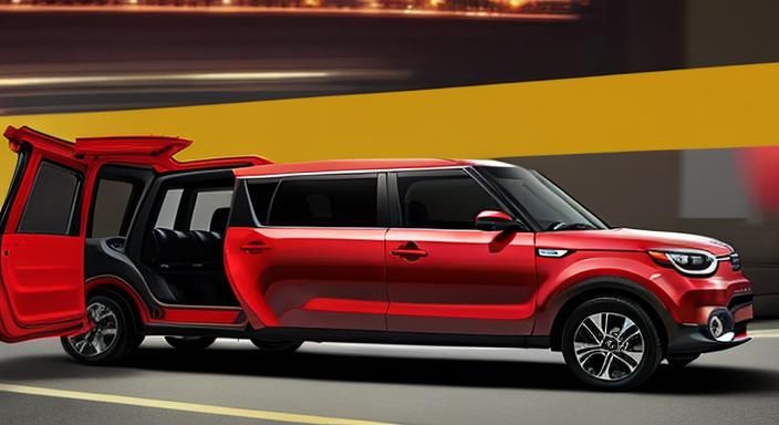 Red Kia Soul Party Limousine Conversion