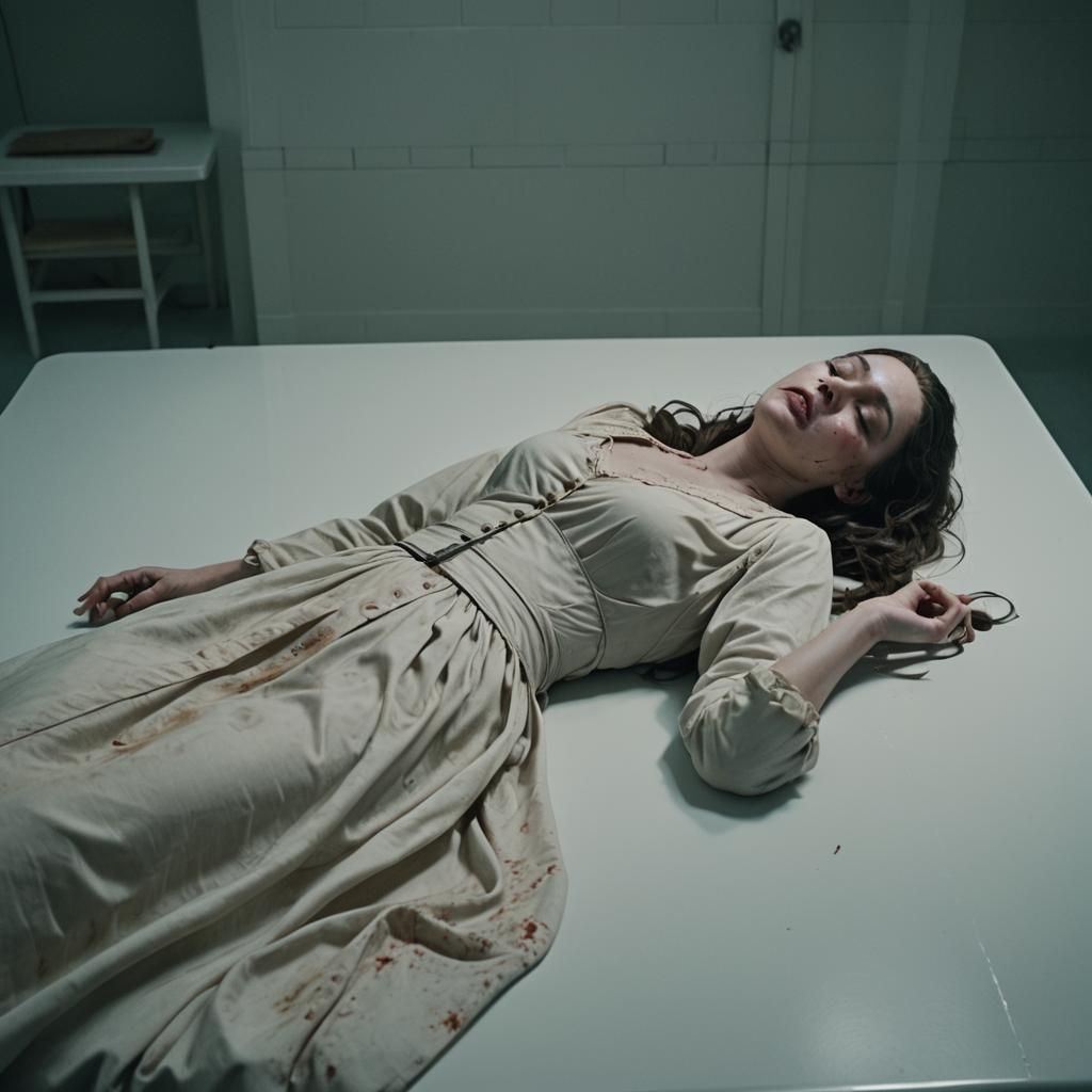 Saint James Infirmary: Cinematic Still of a Dead Girl
