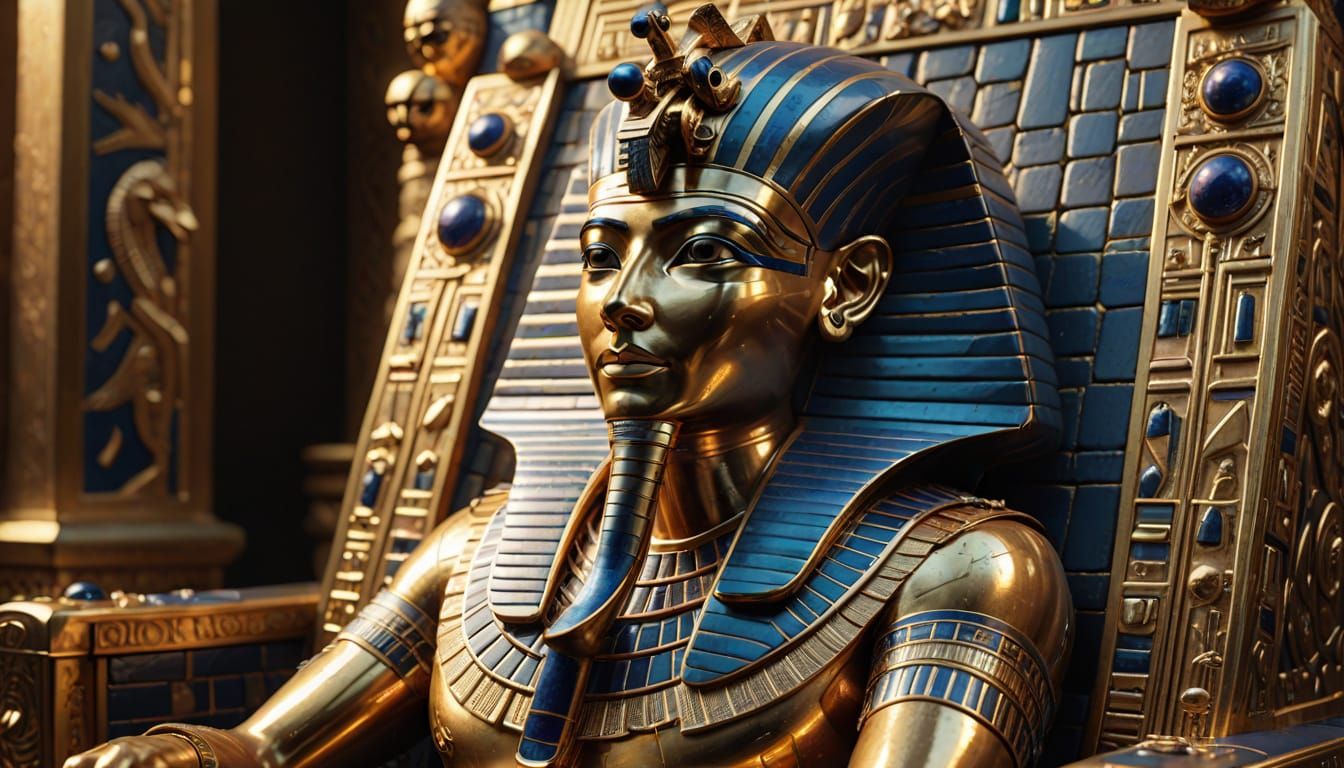 Ancient Egyptian Throne in Golden Glory