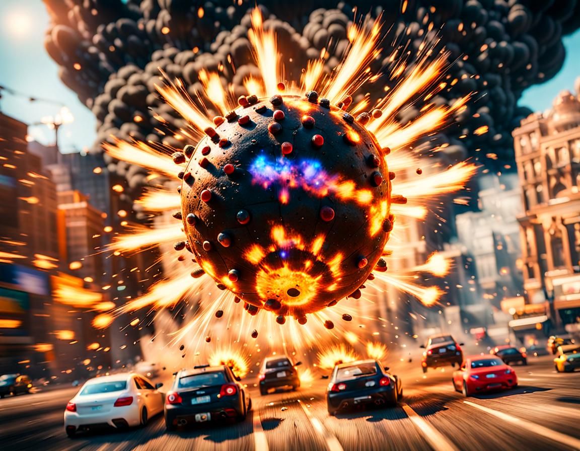 Exploding Bob-omb Inferno: Realistic Concept Art