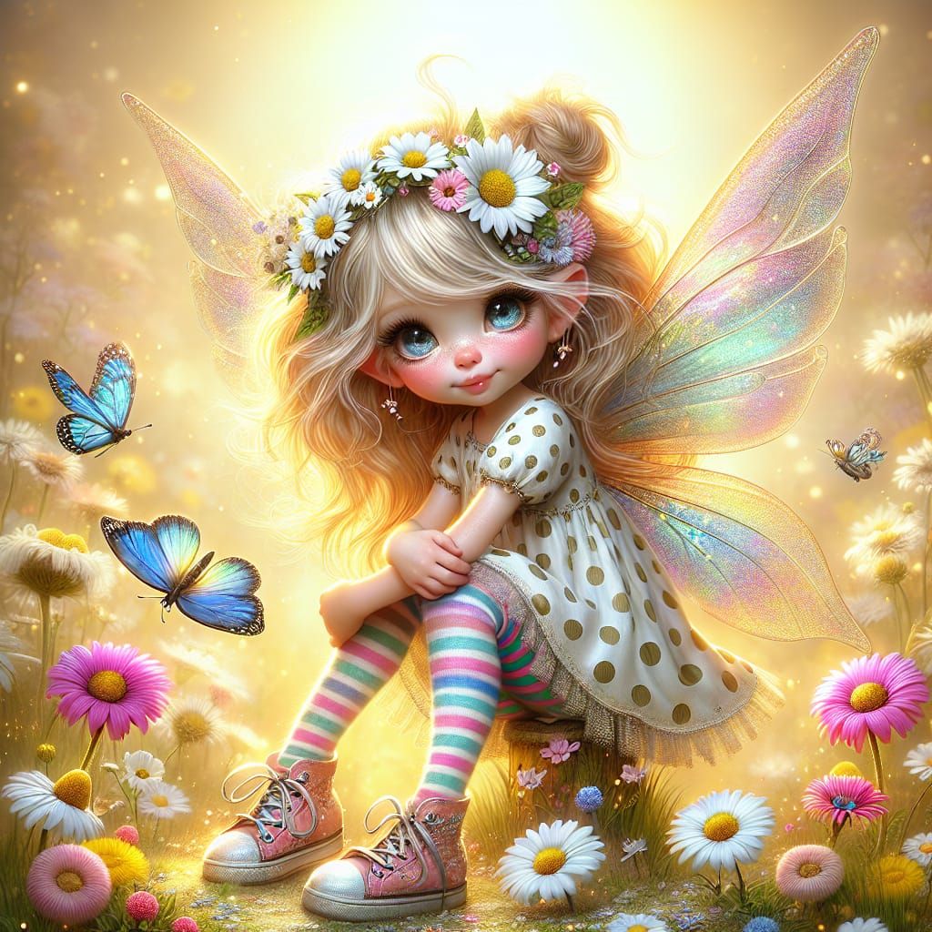 Enchanted Fairy in Whimsical Meadow