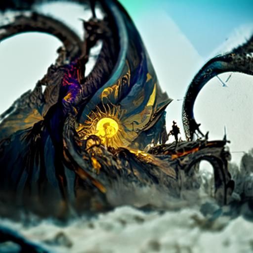 Jormungandr: Dark Fantasy Concept Art in 8K